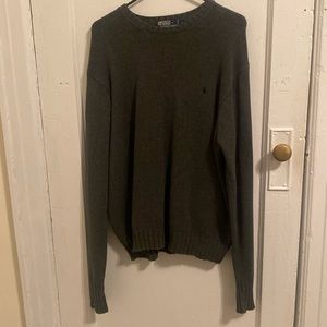 Large gray 100% cotton Ralph Lauren sweater.